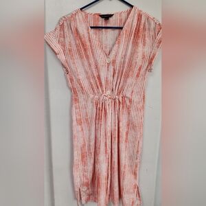 Rock & Republic Coral and White Striped Top